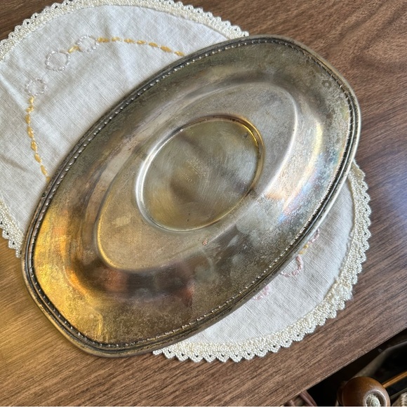 Vintage Farber Brothers Silvercraft Silver Plated Nickel Gravy Dish 2502 EPNS - Picture 4 of 7